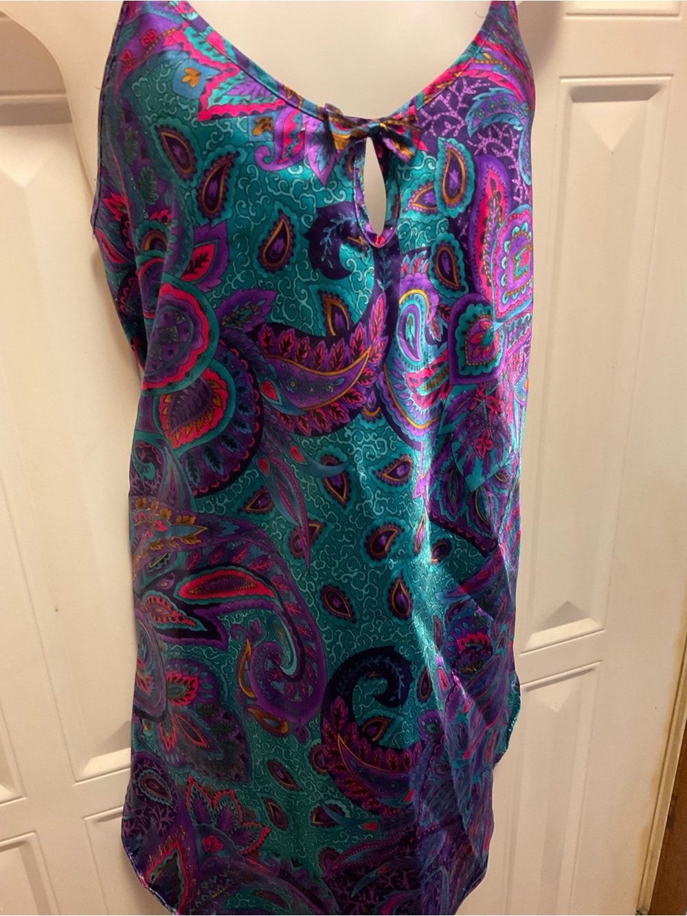 Vintage California Miss Sheer Floral Babydoll négligée slip dress